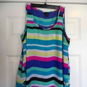 Torrid Sz 00 MultiColor Striped Sleeveless Tank
